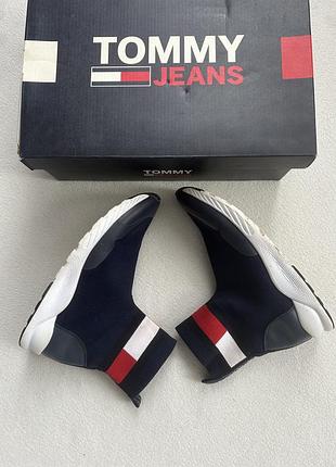 Кеди жіночі tommy jeans сині, білі, червоні, розмір 37