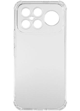 Tpu чехол getman ease logo усиленные углы full camera для xiaomi poco f9 ultra бесцветный (прозрачный)