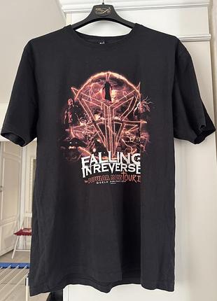 Футболка falling in reverse чорна з принтом
