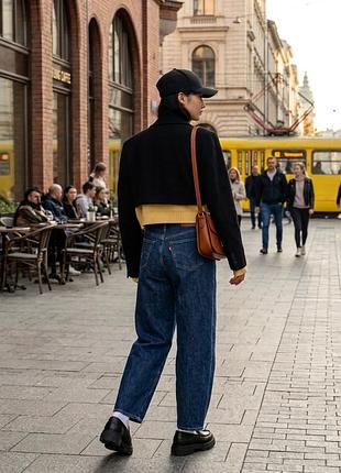 Джинси жіночі levi’s ballon leg темно-сині з високою посадкою розмір xs