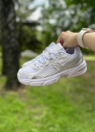 Кроссовки женские new balance 740 white silver белые с серебристым