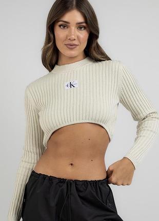 Стильний лонгслів в рубчик calvin klein 2