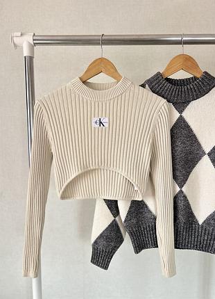 Стильний лонгслів в рубчик calvin klein 9