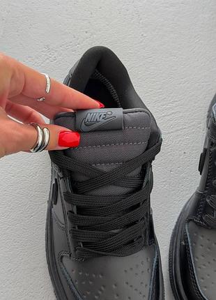 Стильные кроссовки nike dunk low gore-tex triple black 4