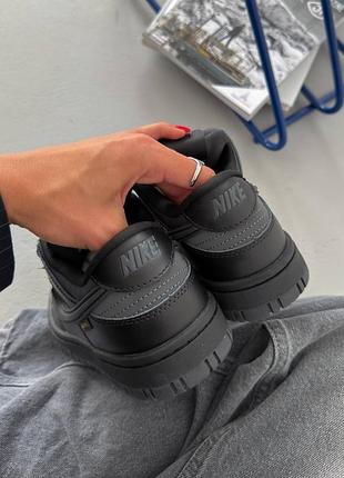 Стильные кроссовки nike dunk low gore-tex triple black 5