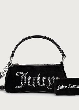 Оригінальний велюровий гаманець juicy couture (міні-сумка / pouch)
