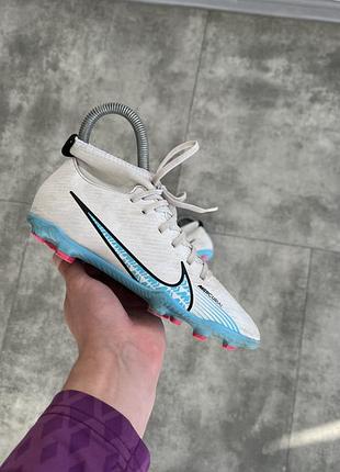 Бутси дитячі nike білі з блакитним