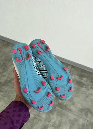 Бутси дитячі nike білі з блакитним 5