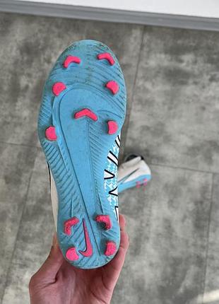 Бутси дитячі nike білі з блакитним 7