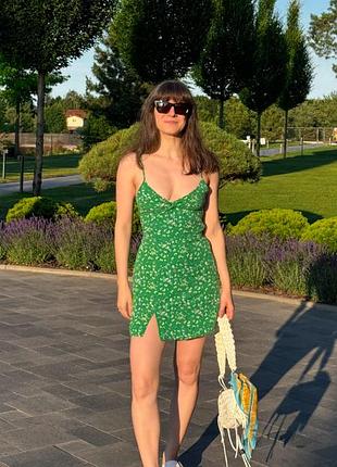 Сарафан міні musthave, зелений, віскоза, 34 розмір