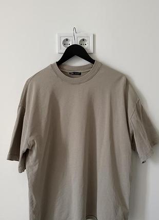 Футболка чоловіча zara бежева бавовна s