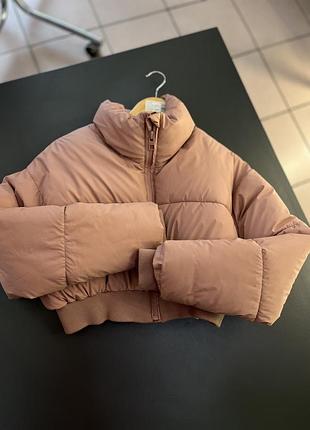 Пуховик пуфер вкорочений zara m