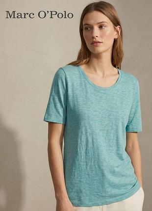 Бірюзова футболка marc o'polo з органічної бавовни (100% organic cotton) – оригінал, м
