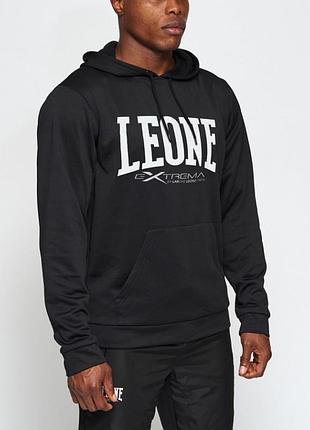 Толстовка з капюшоном leone logo black s-2xl