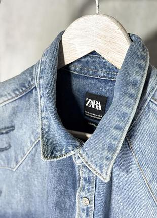 Сорочка джинсова zara pp xl маломірить 3