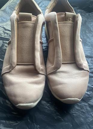 Кросівки жіночі ugg сатинові бежеві