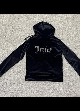 Стильная велюровая зипка худи свитшот кофта juicy couture xs-s