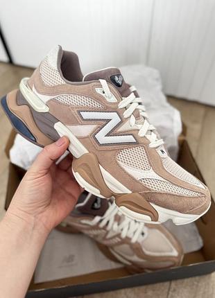 Оригинальные мужские кроссовки new balance 9060 бежевые