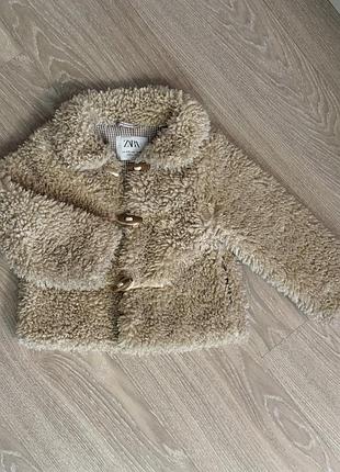 Пальто для дівчинки zara бежеве