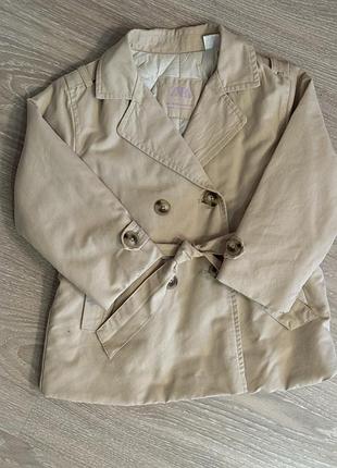 Пальто для дівчинки бежеве zara