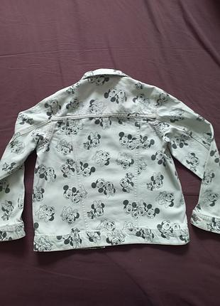 Джинсова фірмова курточка з микімаусами