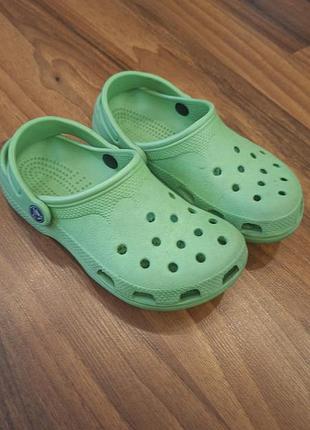 Crocs салатові, розмір w4-5, довжина устілки 20-21 см