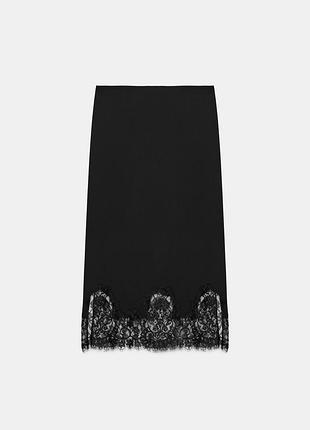 Юбка zw collection средней длины с кружевом