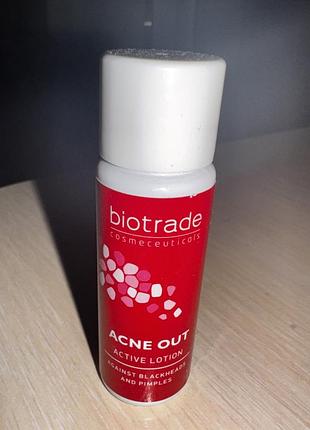 Активний антибактеріальний лосьйон biotrade acne out active lotion для жирної та проблемної шкіри