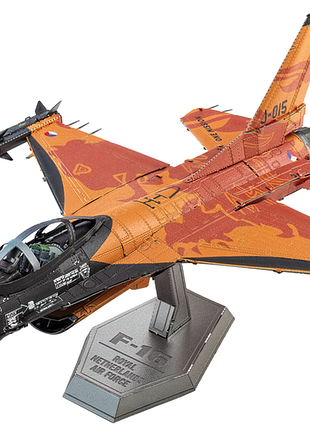 Металлический 3d конструктор "истребитель f-16 fighting falcon royal netherlands air force"