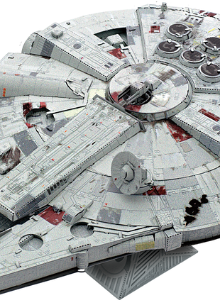 Металлический 3d конструктор "star wars millennium falcon premium series"