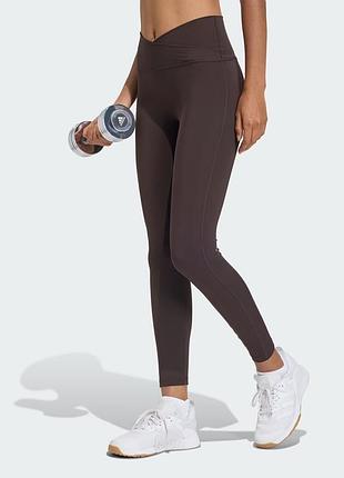 Оригінал спортивні жіночі лосіни adidas performance kt3284 оригинал адідас легінси коричневі для тренувань для спорту для прогулянок l