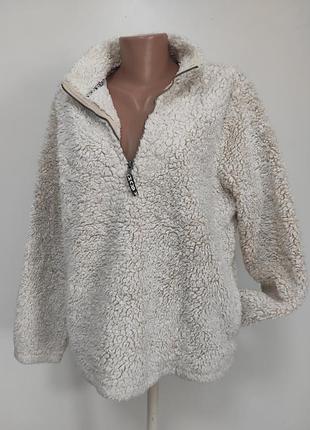 Теплая кофта тедди с карманами l/xl ог 120-124 см