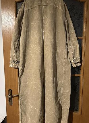 Плащ жіночий pull&bear джинсовий бежевий oversize 4