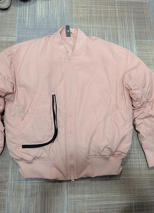 Женская куртка-бомбер adidas by stella mccartney, xs, нежно-розовая