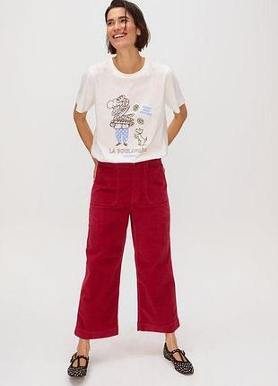 Новые женские вельветовые брюки oliver bonas wide leg crop, размер 196312 / eu 40