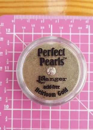 Пудра для горячего эмбоссинга золотистая ranger perfect pearls pigment powder heirloom gold