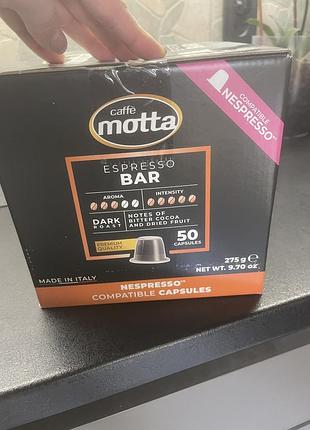 Кава в капсулах 49 шт в коробцікапсули motta caffe a modo mio bar