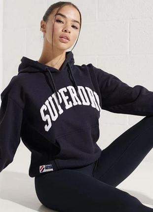 Кофта жіноча superdry з капюшоном чорна