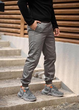 Теплые водоотталкивающие брюки на флисе, софтшел, s,m,l,xl,xxxl. серый, синий, хаки и черный