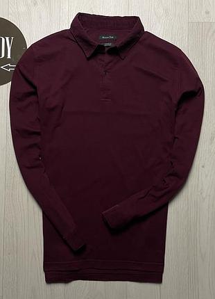 Мужское поло длинный рукав massimo dutti, размер m