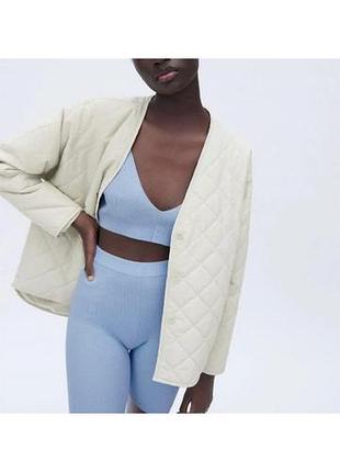 Куртка бомбер zara оливкового цвета размер l/xl