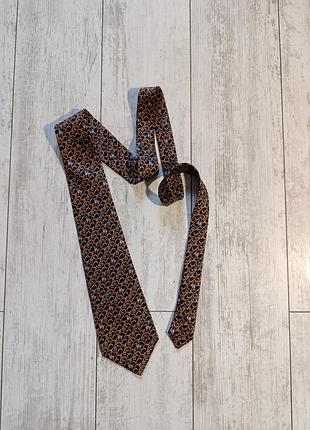 Шелковый винтажный галстук the custom shop (100% silk, hand tailored) с конным принтом