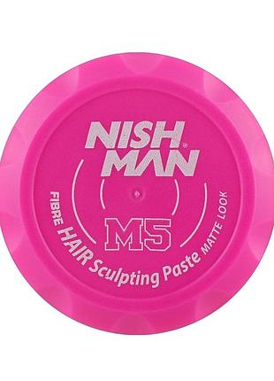 Віск для волосся nishman m5 fibre hair sculpting paste matte look 100ml