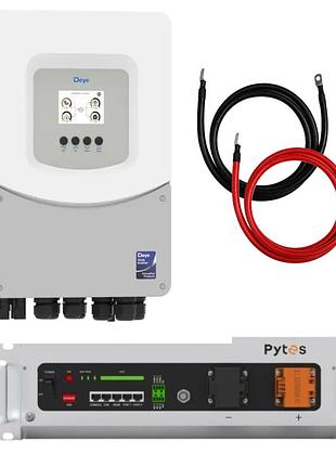 Комплект автономного питания deye sun-6k-sg06lp1-eu-bm2 6 квт с аккумулятором pytes v5° 5.12 квт·ч