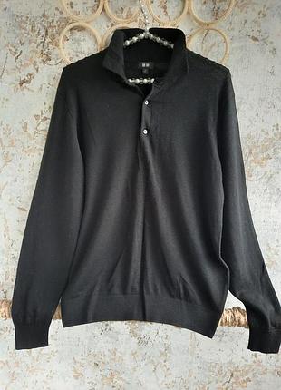 Светр із тонкої вовни polo uni qlo 100% вовна мерино