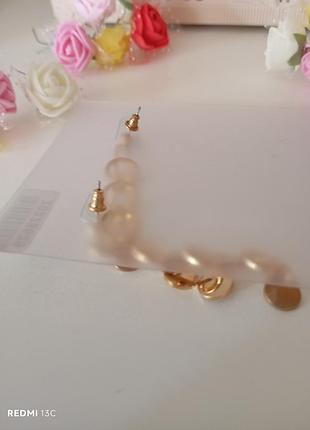 Сережки довгі золотисті 6