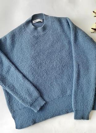 Светр жіночий h&m р.s-m оверсайз блакитний теплий