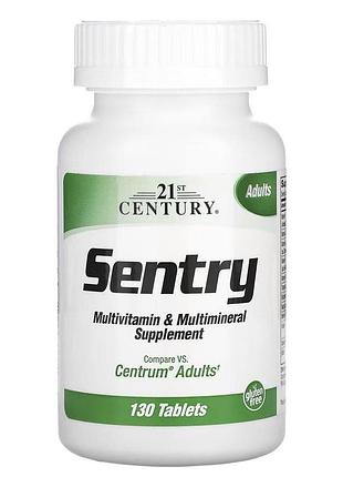 Витамины и минералы 21st century sentry multivitamin and multimineral, 130 таблеток