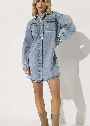 Стильний джинсовий сарафан від бренду denim 2