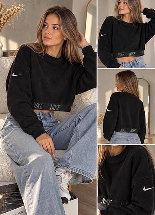 Кофта nike dri-fit чорна укорочена, розмір m